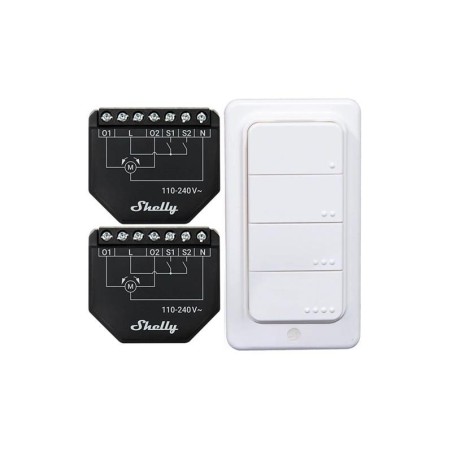 Sada 2 ovládačov žalúzií/záclon SHELLY Shutter + 4 tlačidlá BLU RC WiFi