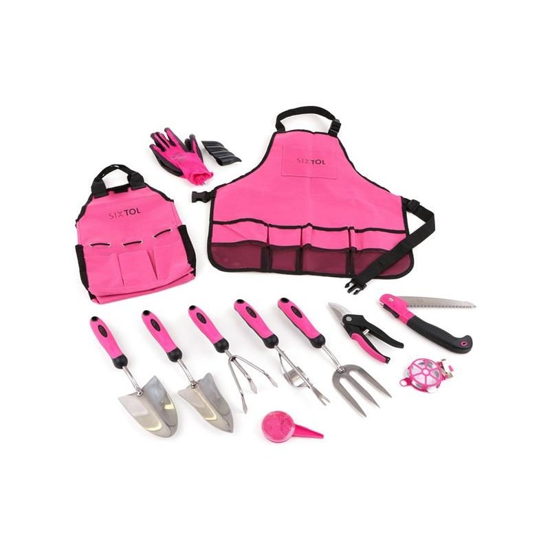 Súprava záhradného náradia SIXTOL GARDEN PINK 12 12ks