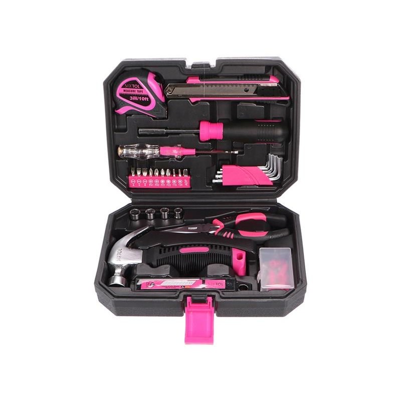 Sada náradia SIXTOL SX3025 HOME PINK 66 66ks