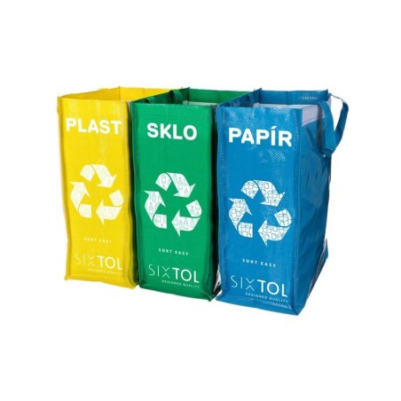 Tašky na triedený odpad SIXTOL Sort Easy 3 Slim 3x22l