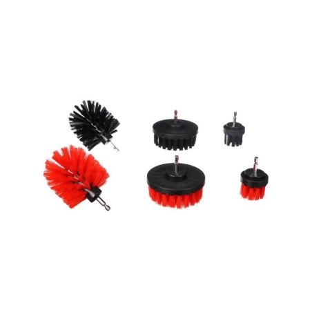 Sada kief na vŕtačku SIXTOL CAR DETAILING DRILL BRUSH 6 6ks