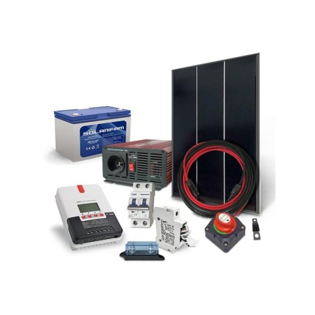 SOLARFAM 180Wp solárny ostrovný set, 12V, batéria 100Ah, menič 230VAC 600W