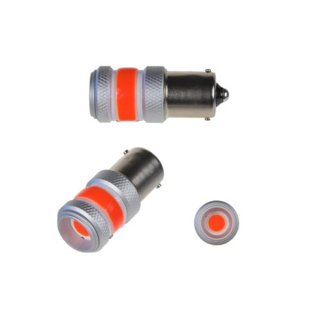 Auto žiarovka LED BA15s 9-60V 12W STU červená balenie 2ks