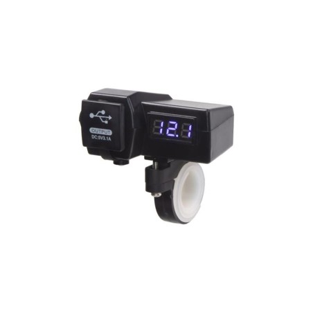 Nabíjačka USB STU 34702 s voltmetrom na motocykel