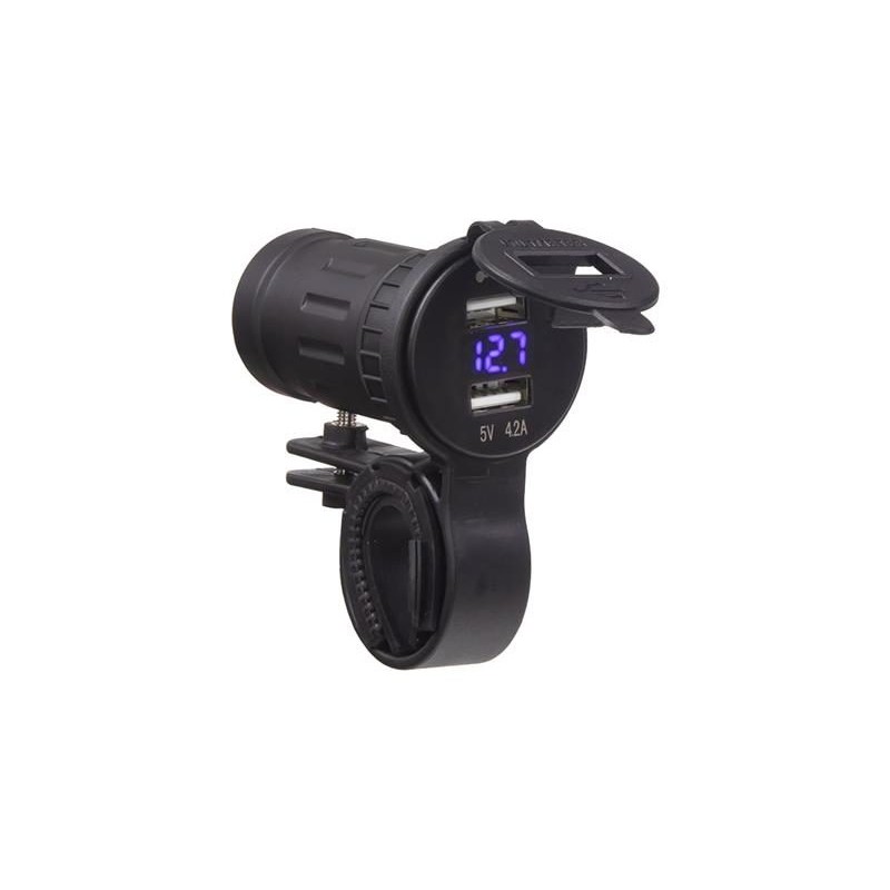 Nabíjačka USB STU 34705 s voltmetrom na motocykel