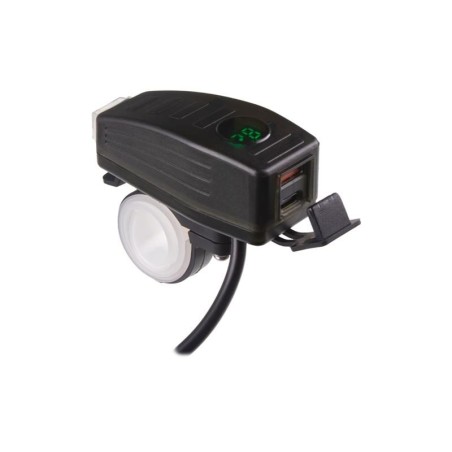 Nabíjačka USB STU 34707 s voltmetrom na motocykel