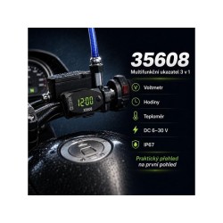 Multifunkčný digitálny displej pre motocykel STU 35608 3 v 1