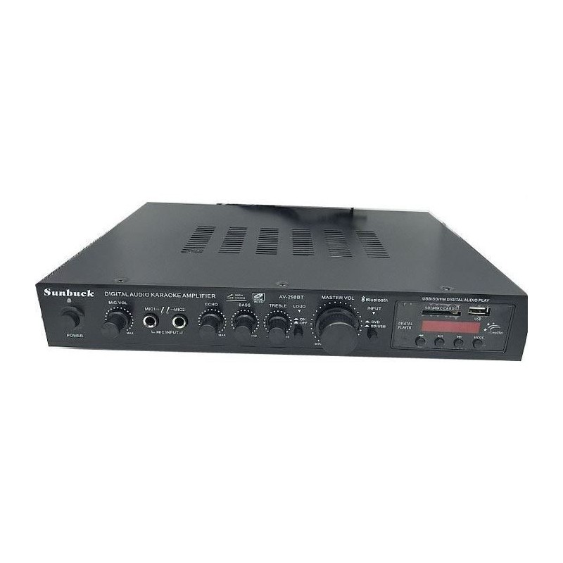 Zosilňovač 5.0, rádio, bluetooth, prehrávač MP3, Sunbuck AV-298BT čierny