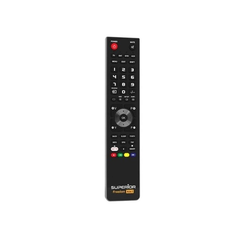 Diaľkový ovládač univerzálny SUPERIOR FREEDOM 4v1 pre TV, SAT, DVD, HI-FI, projektory
