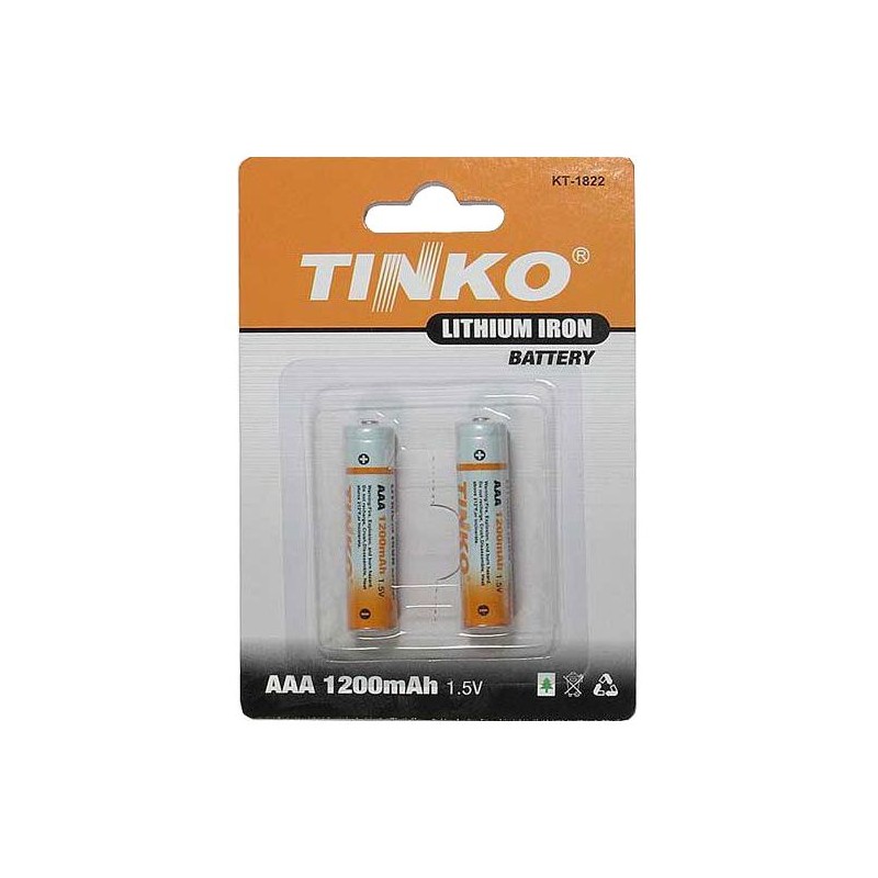 Batérie lítiová AAA R03 1,5V/1200mAh TINKO 2ks
