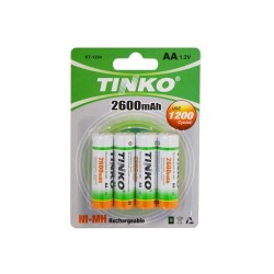 Batéria AA (R6) nabíjacia 1,2V/2600mAh TINKO NiMH 4ks