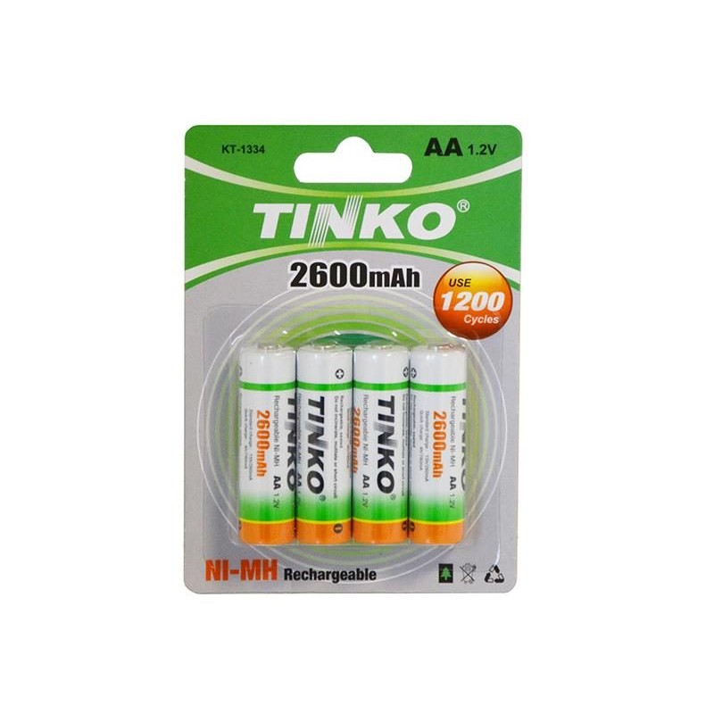 Batéria AA (R6) nabíjacia 1,2V/2600mAh TINKO NiMH 4ks