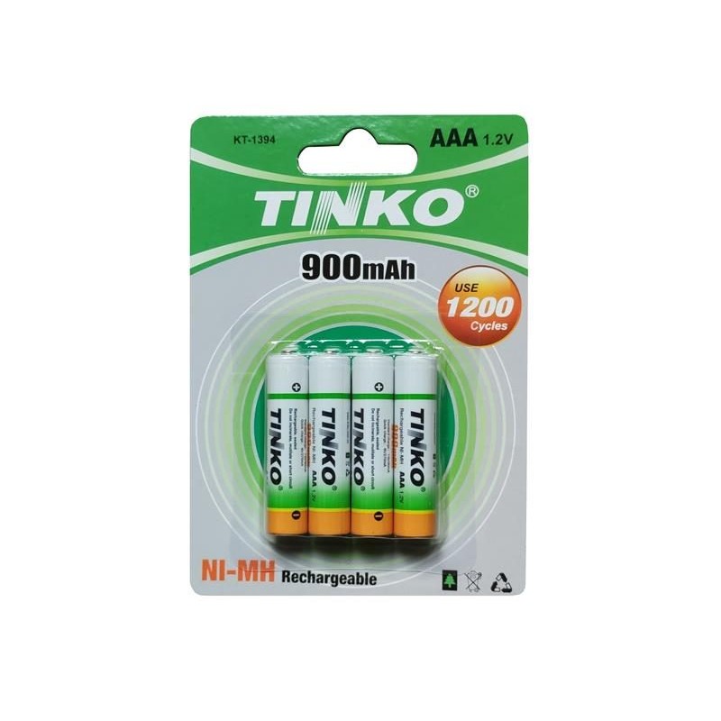 Batéria AAA (R03) nabíjacia 1,2V/900mAh TINKO NiMH 4ks