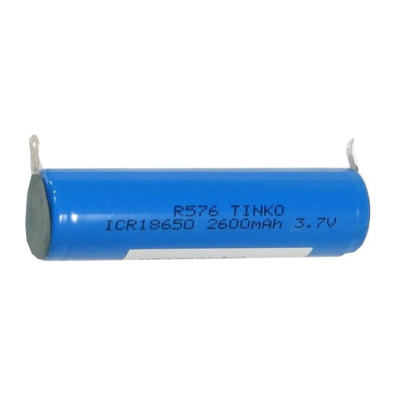 Batéria nabíjacia Li-Ion 18650 3,7V/2600mAh TINKO, páskové vývody