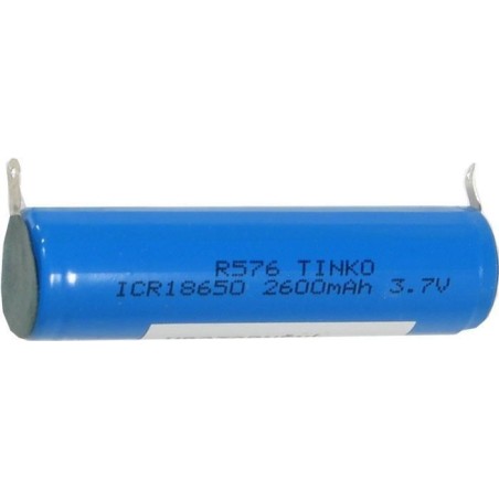 Batéria nabíjacia Li-Ion 18650 3,7V/2600mAh TINKO, páskové vývody