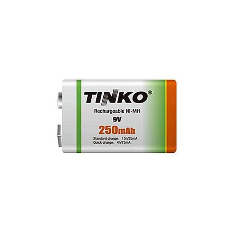 Batéria 6F22 nabíjacia 9V/250mAh TINKO NiMH