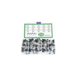 Sada elektrolytických kondenzátorov 200 ks (0,1µF - 220µF)