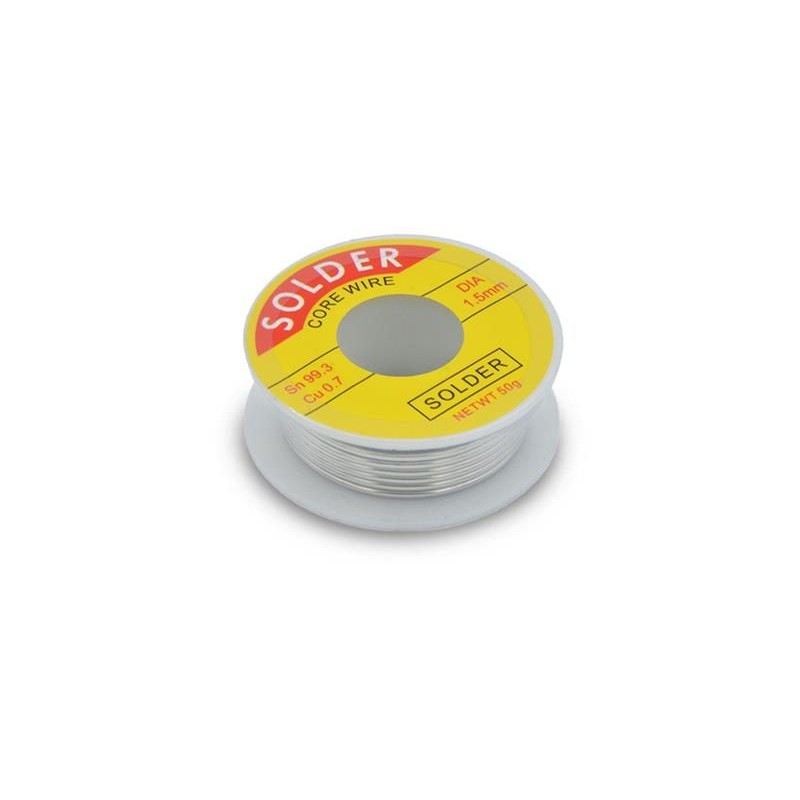 Cín 1.5mm 50g 99,3%Sn 0,7%Cu + tavidlo 2%