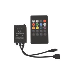 Ovladač pre LED pásik RGB IR + zvukový