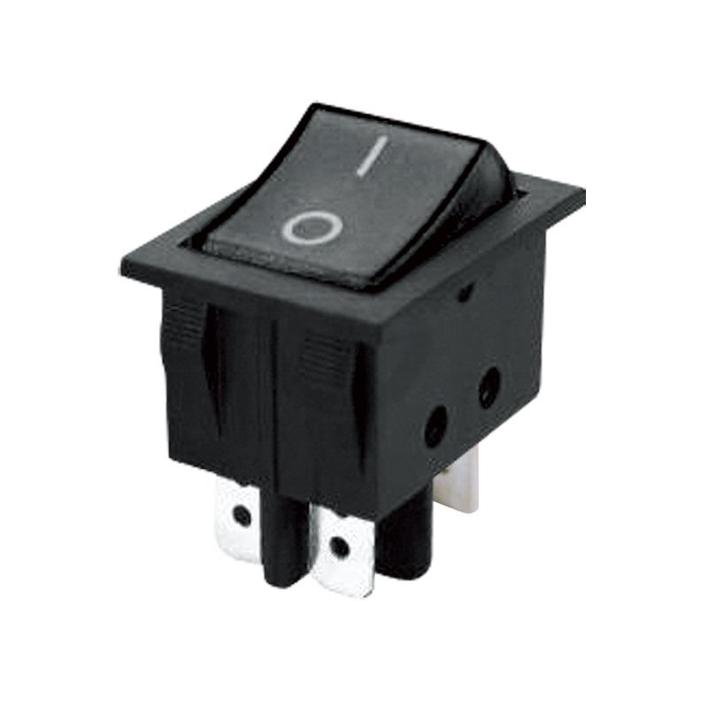 Prepínač kolískový 2pol./4pin (ON)-OFF 250V/15A
