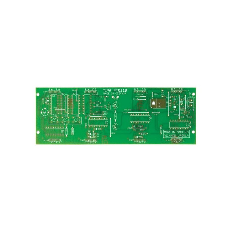 Plošný spoj TIPA PT011B CMOS digitálne hodiny s voliteľnými LED displejmi