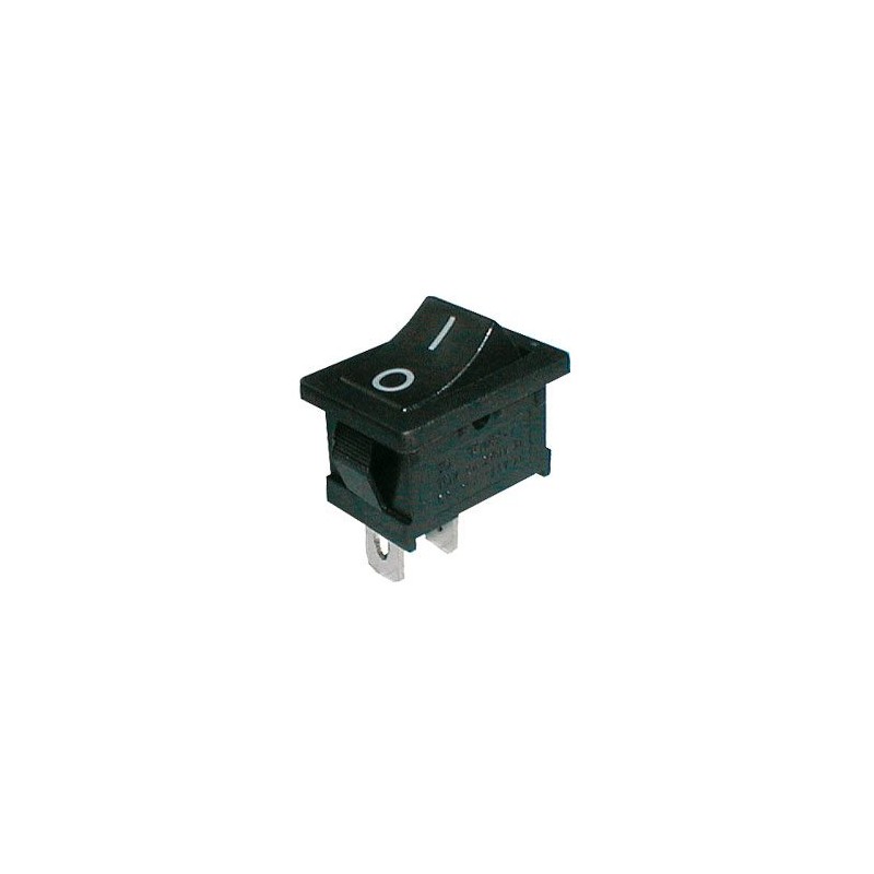 Prepínač kolískový 2pol./2pin ON-OFF 250V/6A čierna 0-I