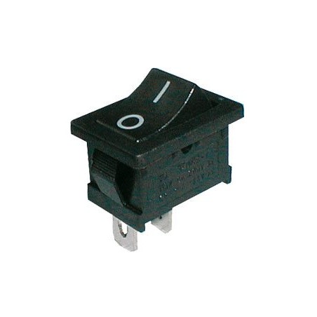 Prepínač kolískový 2pol./2pin ON-OFF 250V/6A čierna 0-I