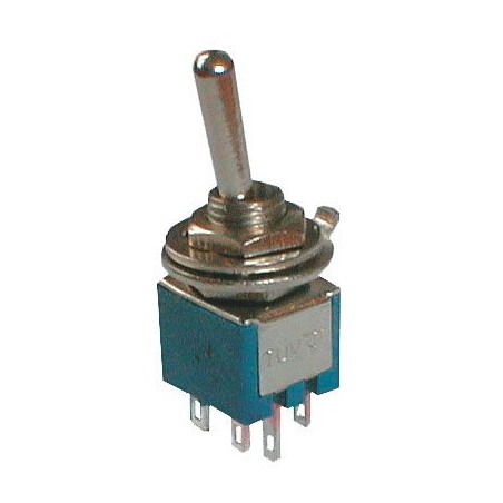 Prepínač páčkový 2pol./6pin ON-ON mini