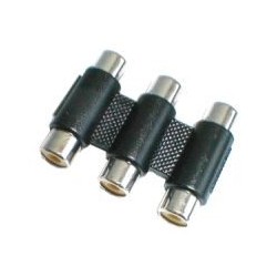 Spojka CINCH kábel/ 3xzdierka-3xzdierka