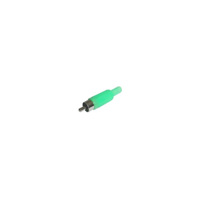 Konektor CINCH kabel plast zelený