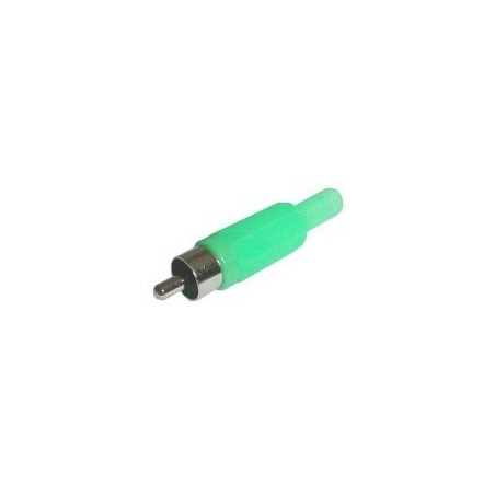 Konektor CINCH kabel plast zelený