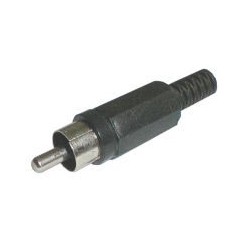 Konektor CINCH kabel plast čierny