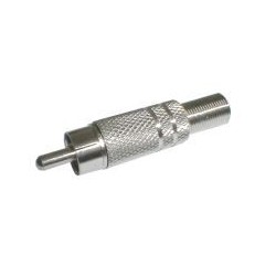 Konektor CINCH kabel kov nikel červený