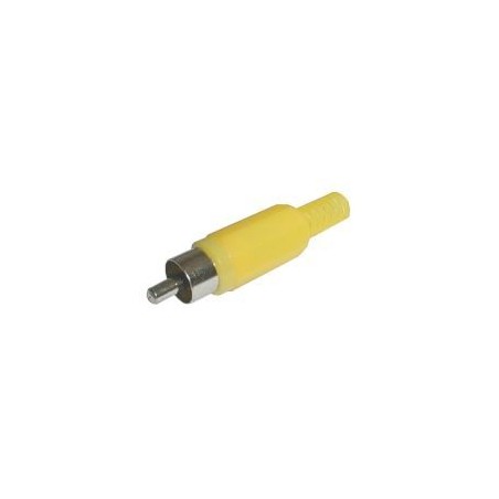 Konektor CINCH kabel plast žltý