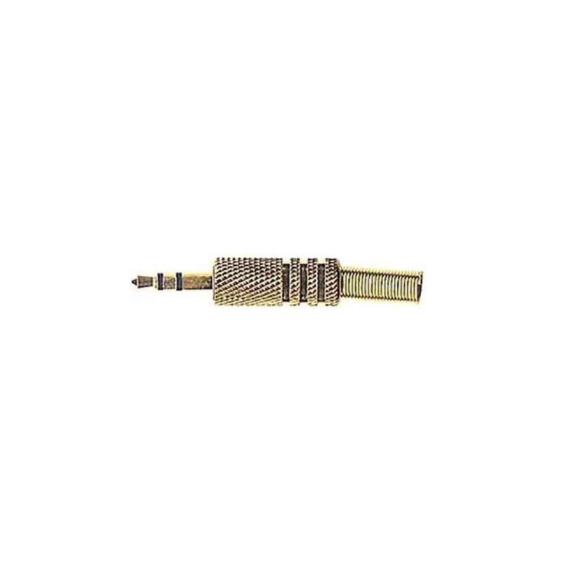 Konektor Jack 3.5 stereo kov zlatý