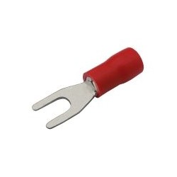 Vidlička 3.2mm, vodič 0.5-1.5mm červená