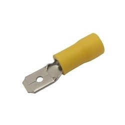 Konektor faston 6.3mm, vodič 4.0-6.0mm žltý