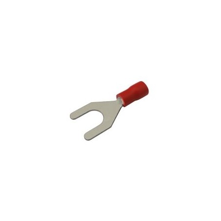 Vidlička 6.5mm, vodič 0.5-1.5mm červená