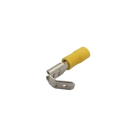 Zdierka faston rozvaděč 6.3mm, vodič 4.0-6.0mm žltý