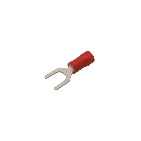 Vidlička 5.3mm, vodič 0.5-1.5mm červená