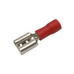 Zdierka faston 6.3mm ,vodič 0.5-1.5mm červená