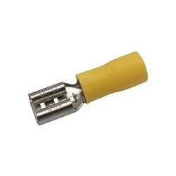 Zdierka faston 6.3mm ,vodič 4.0-6.0mm žltá
