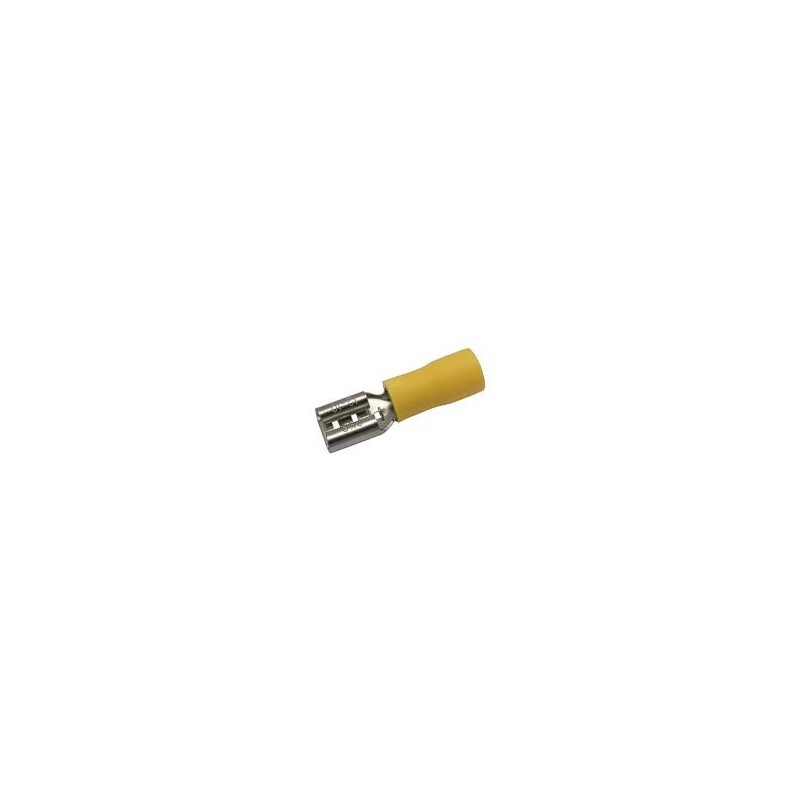 Zdierka faston 6.3mm ,vodič 4.0-6.0mm žltá
