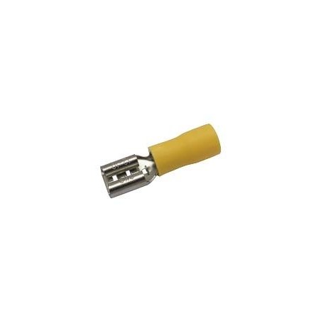 Zdierka faston 6.3mm ,vodič 4.0-6.0mm žltá