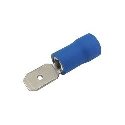 Konektor faston 4.8mm, vodič 1.5-2.5mm modrý