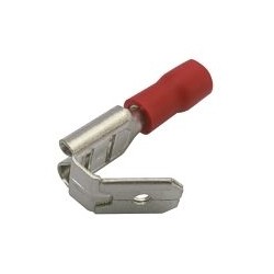 Zdierka faston rozvaděč 6.3mm, vodič 0.5-1.5mm červený