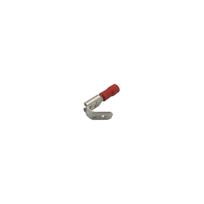 Zdierka faston rozvaděč 6.3mm, vodič 0.5-1.5mm červený