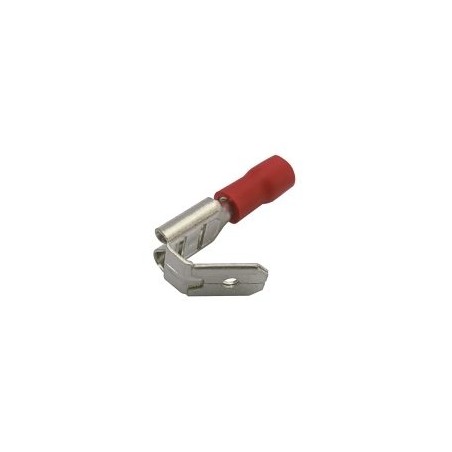 Zdierka faston rozvaděč 6.3mm, vodič 0.5-1.5mm červený