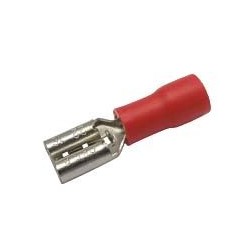 Zdierka faston 4.8mm, vodič 0.5-1.5mm červená