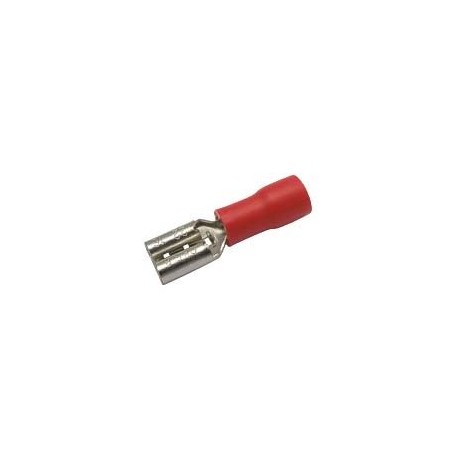 Zdierka faston 4.8mm, vodič 0.5-1.5mm červená